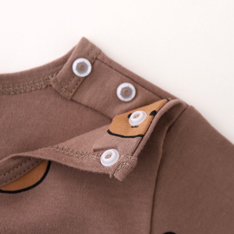 Bộ Đồ Ngủ cotton Tay Dài Dễ Thương Dành Cho Bé Trai Gái 0-3 Tuổi