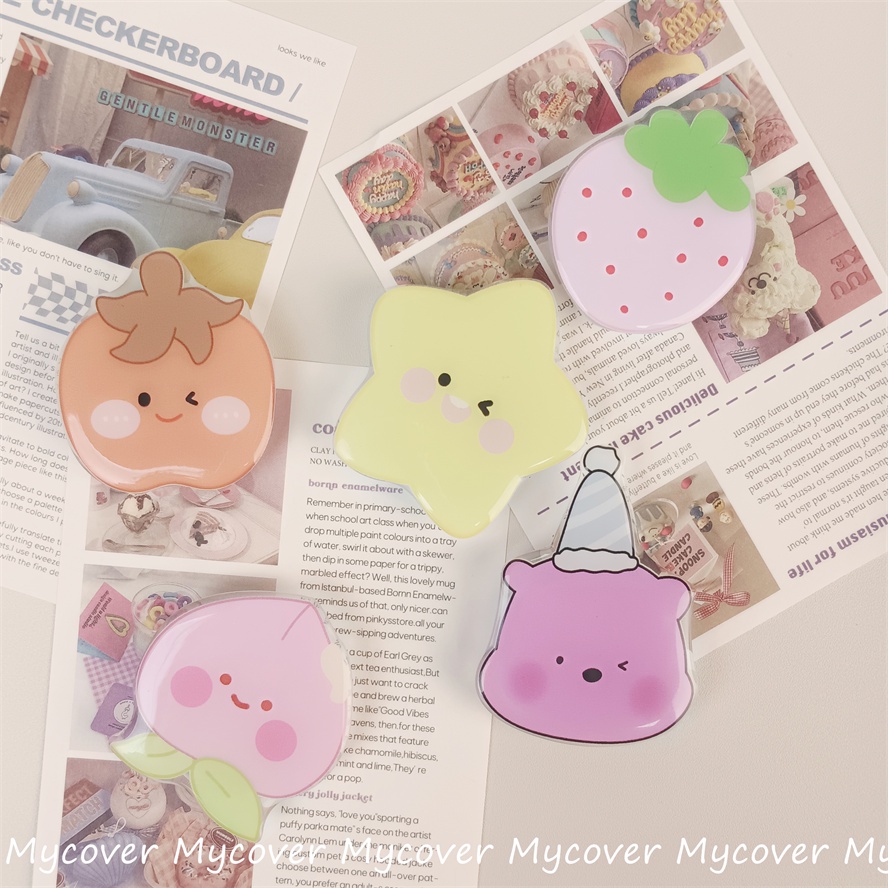 Giá Đỡ Điện Thoại Hình Ngôi Sao / Dâu Tây / Đào / Quả Đào Ngọt Ngào Dễ Thương Phù Hợp Với Mọi Loại Điện Thoại