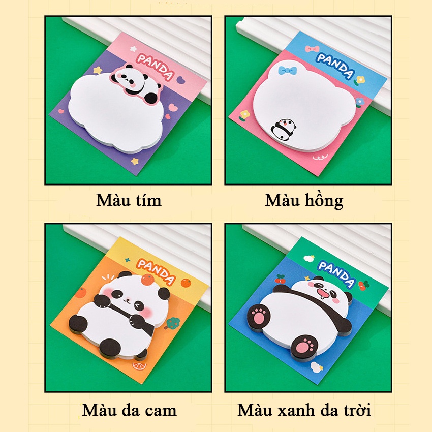 Giấy nhớ ghi chú hình chú gấu trúc PANDA xinh xắn dễ thương, note gấu trúc cute nhiều sắc màu