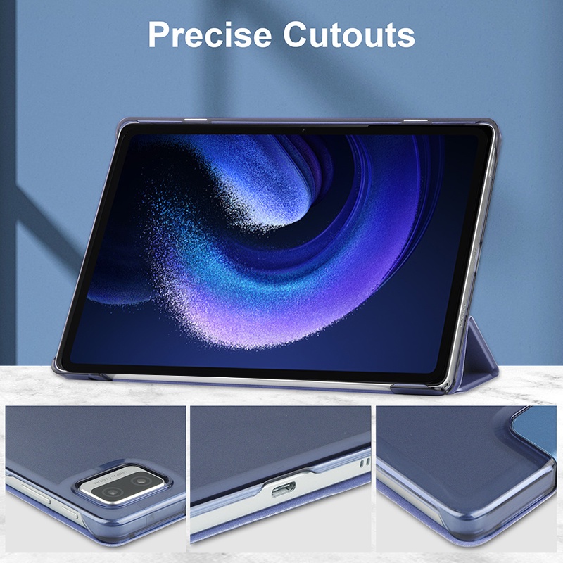 Tbtic Bao Da Máy Tính Bảng Bằng acrylic Nhám Trong Suốt Có Ngăn Đựng Bút Tự Động Thức / Ngủ Cho xiaomi pad 6 pro 2023 11 inch