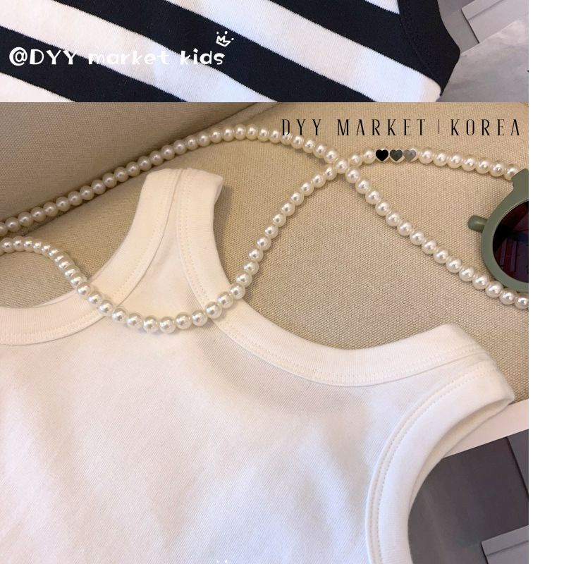 Áo Thun Sát Nách Kẻ Sọc Ngang Trẻ Trung Phong Cách Hàn Quốc Cho Bạn Gái