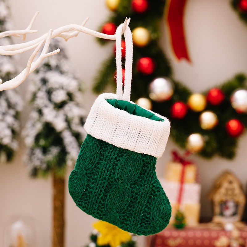 Tất Len mini Trang Trí Cây Thông Noel