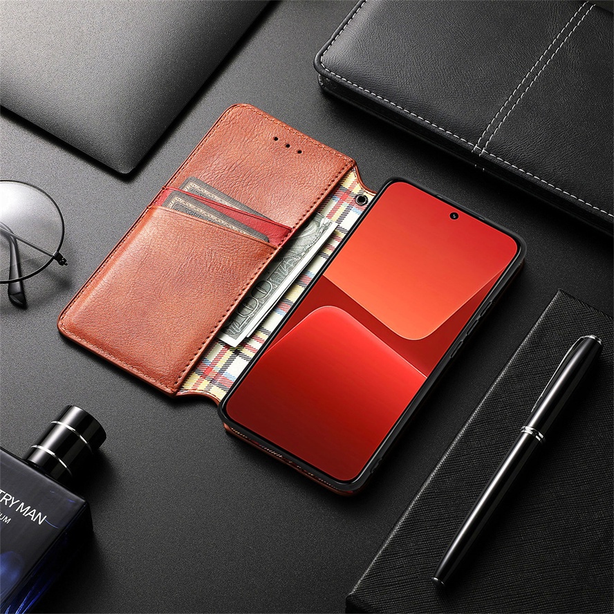 Bao Da Điện Thoại Nắp Lật Từ Tính Dạng Ví Cho xiaomi 13 13t pro 2023 5g hp xiaomi13t xiomi mi 13 t lite civi2 ultra 5g