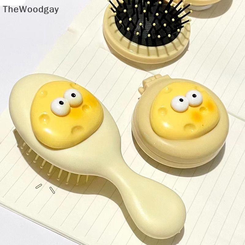 Lược Chải Tóc Túi Khí Mát Xa mini Hình Phô Mai Dễ Thương
