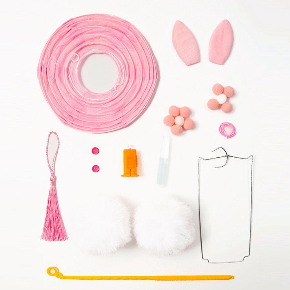 Diy Mặt Dây Chuyền Lồng Đèn Hình Thỏ Mặt Trăng k3x4