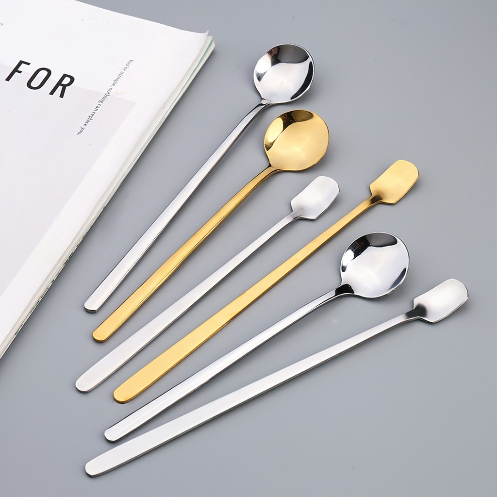 Thìa inox, muỗng cà phê inox, thìa dài uống trà thép không gỉ hai sang trọng tinh tế -joyhome_official
