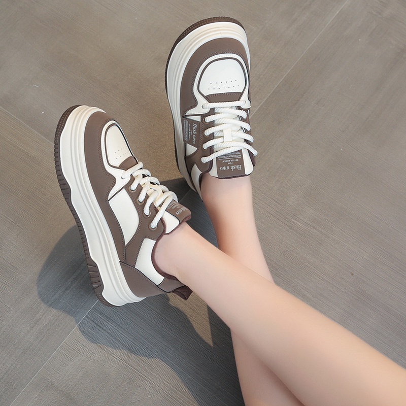 Ielgy Giày Thể Thao Tăng Chiều Cao Màu Đen Cho Nữ