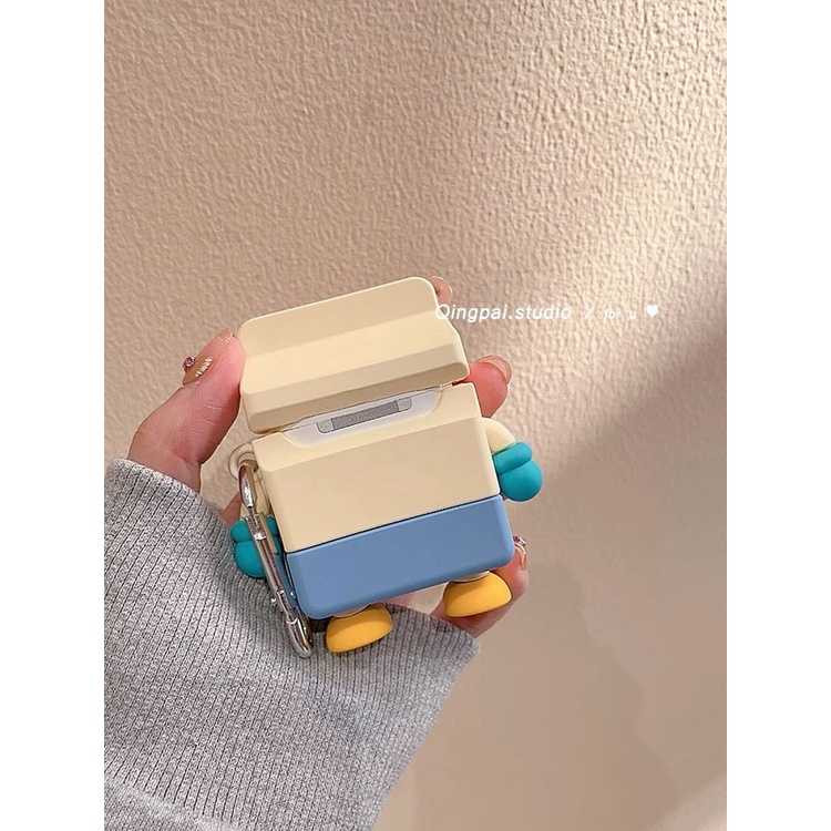 Vỏ Bảo Vệ Hộp Sạc Tai Nghe bluetooth Không Dây airpods pro Hình Hộp Sữa Hoạt Hình