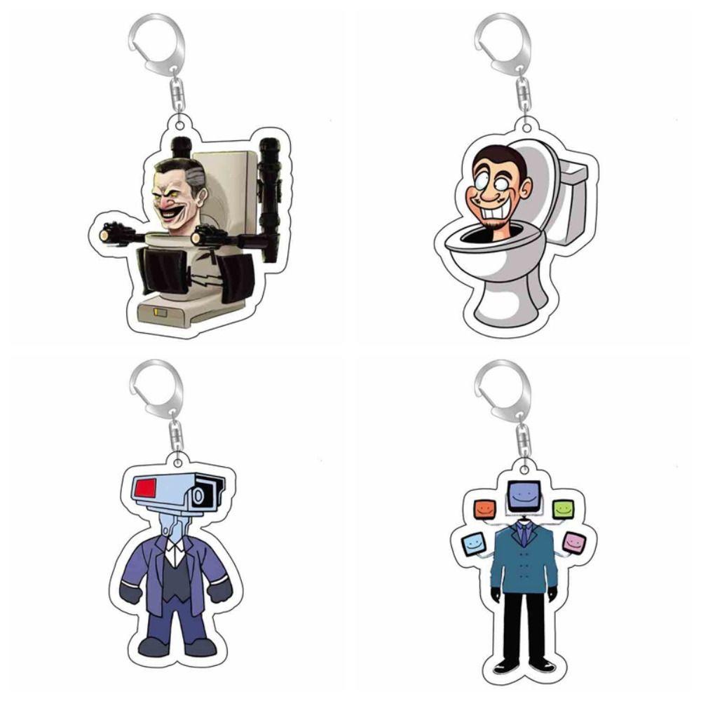 Móc Khóa toilet Hình Búp Bê Hoạt Hình skibidi bop skibidi man camara man