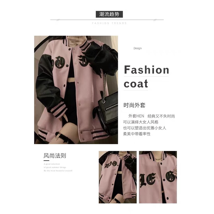 Áo Khoác Bóng Chày Dáng Lửng Phong Cách Thời Trang retro Mỹ 2023 9oo0