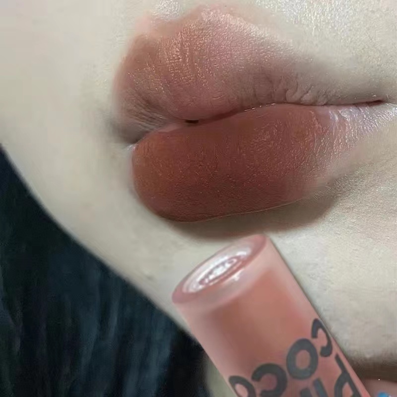 Pink Coco Son Môi Màu Lì Chống Nước Lâu Trôi Không Dễ Dính Cốc Tự Nhiên Hình Hoa Hồng
