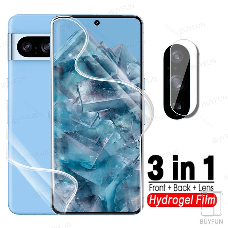 3In1 Front Back Soft Hydrogel Film For Google Pixel 8 6 7 Pro 7a 6a 5G Camera Protective Film Screen Protector
