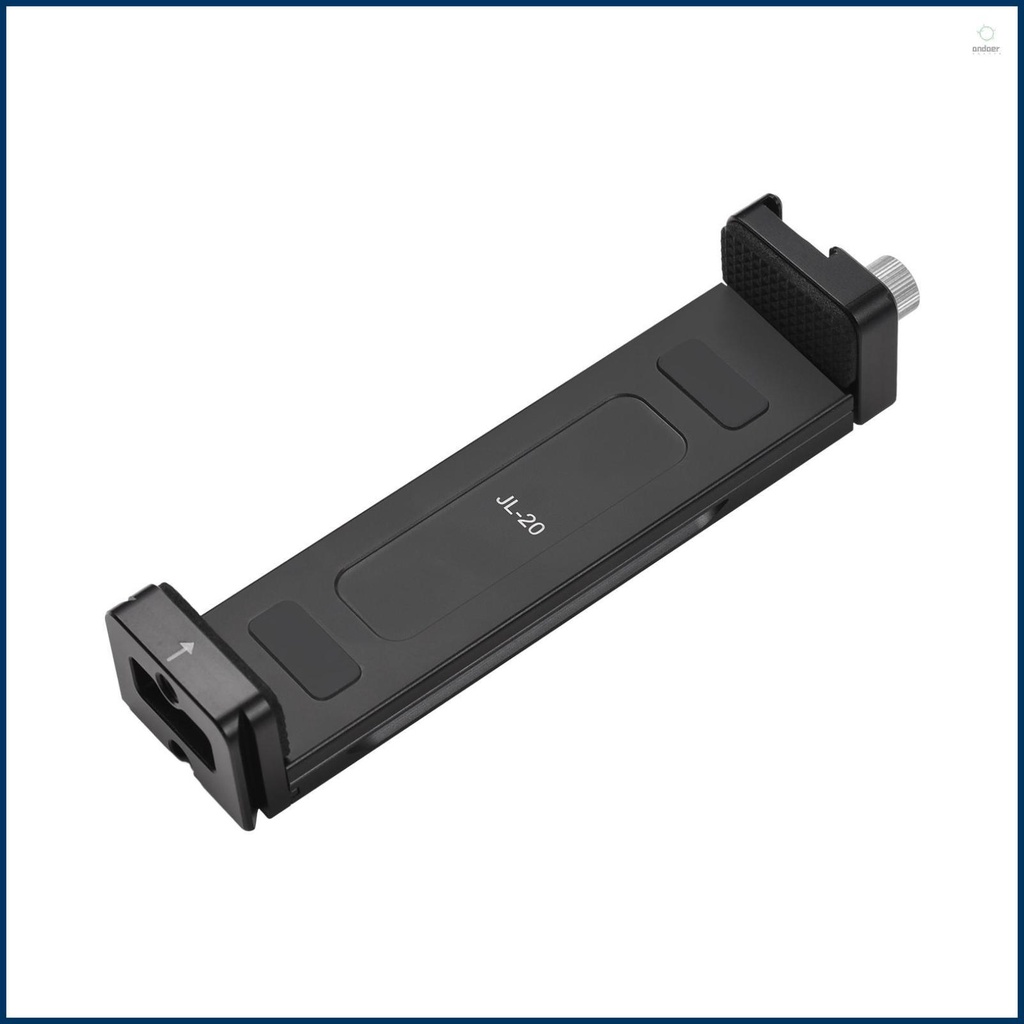 Adjustable Tablet Tripod Mount Holder - Aluminum Alloy, Cold Shoe Mount, 1/4in Threaded Holes - Compatible with Smartphone iPhone 13/12/11 iPad