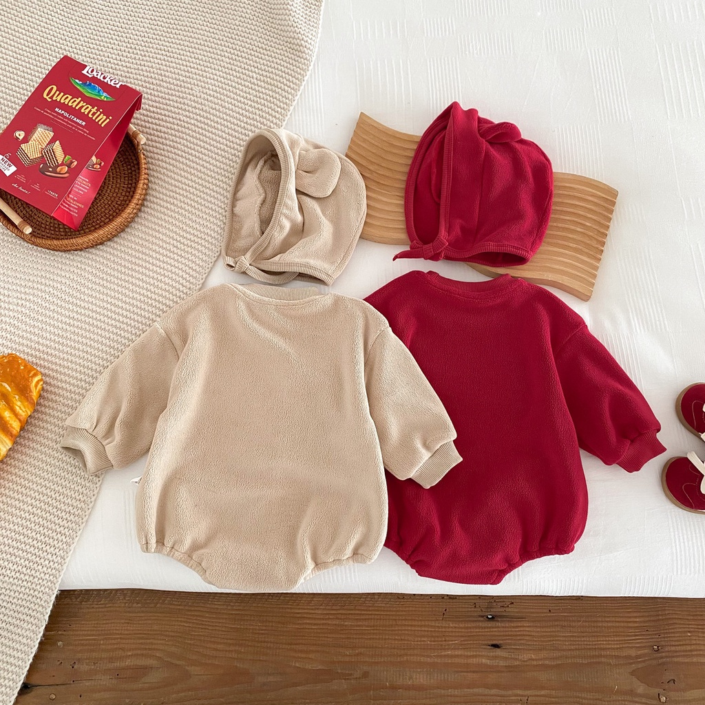 Bộ Đồ Liền Thân Hình Gấu Hoạt Hình Đáng Yêu Cho Bé 0-24 Tháng Tuổi