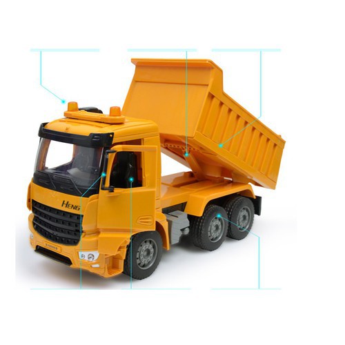 Xe tải chở hàng cỡ lớn đồ chơi cho trẻ em - Xe mô hình ô tô tải công trình chạy đà - ABDC042SH