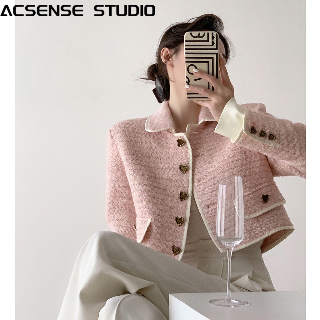 ACSENSE STUDIO áo khoác dù áo khoác bomber Durable Thời trang Popular New Style WJK2300M00 41Z231011