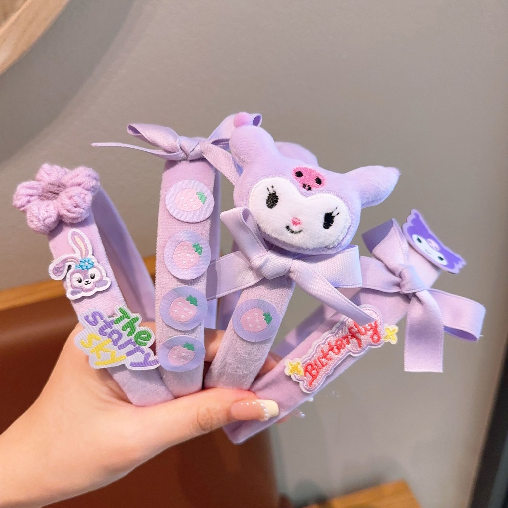 Cài Tóc Nhung Cho Bé Chủ Đề Hoạt Hình Charm Bông Nhẹ Nhàng Không Gây Đau Đầu Phụ Kiện Tóc Bé Gái