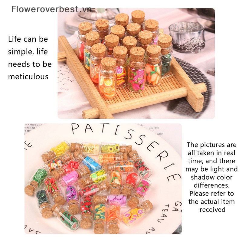 Set 5 Hũ Thủy Tinh Đựng Trái Cây Khô Bánh Kẹo Tỉ Lệ 1: 12 Trang Trí Nhà Búp Bê