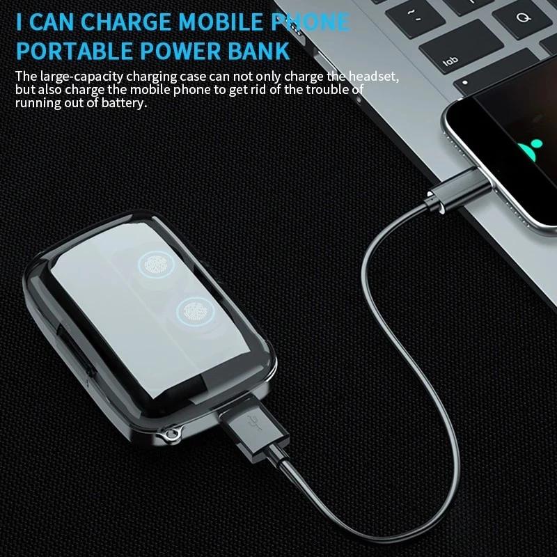 Tai nghe không dây 5.1 m18 tws cvc8.0 9d hifi bass Chống Nước Kiểu Dáng Thể Thao