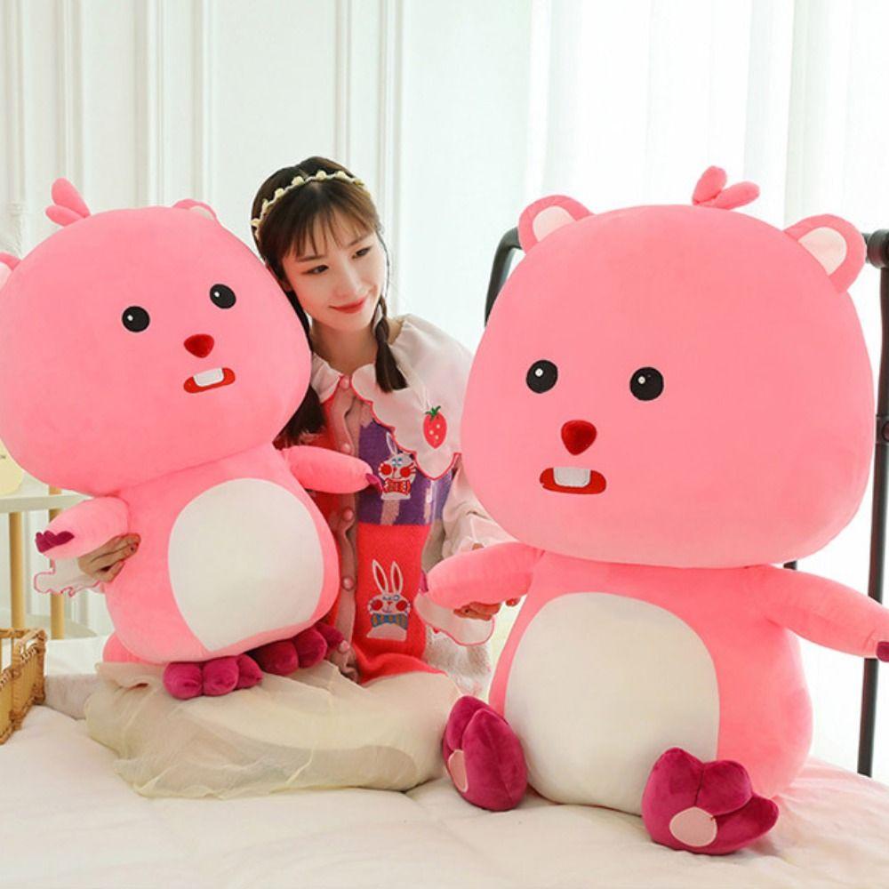 Mmluck loopy beaver Thú Nhồi Bông Màu Hồng Hoạt Hình Dễ Thương Dành Cho Trẻ Em