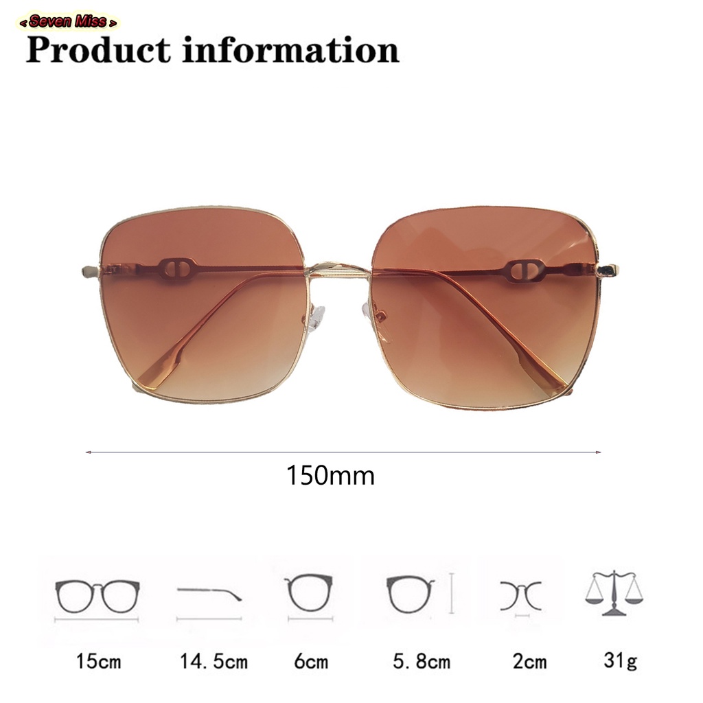 Kính Mát oversized Chống Tia uv400 Thời Trang