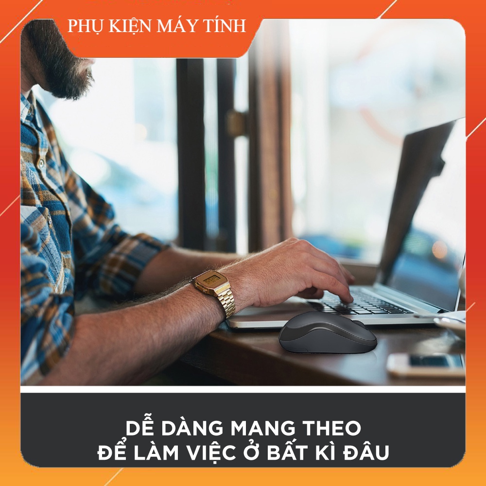 Chuột không dây Logitech M220 Silent - giảm ồn, USB, pin 1.5 năm, phù hợp PC/Laptop