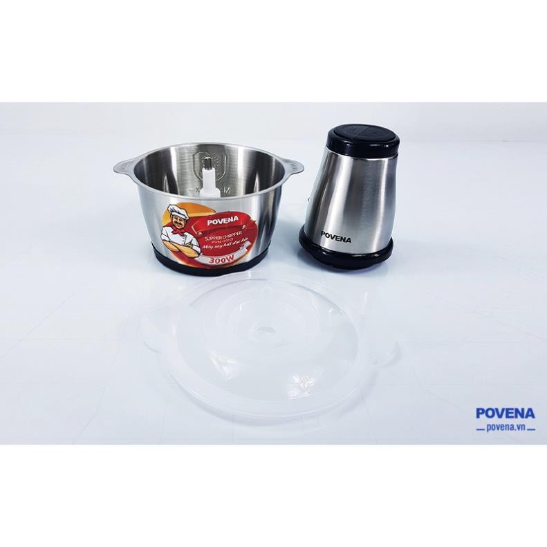 Máy xay thịt Povena PVN-3213 dung tích 2L cối inox 304 cao cấp giúp xay nhuyễn mọi loại thực phẩm - 𝗥𝗛𝗜𝗡𝗢