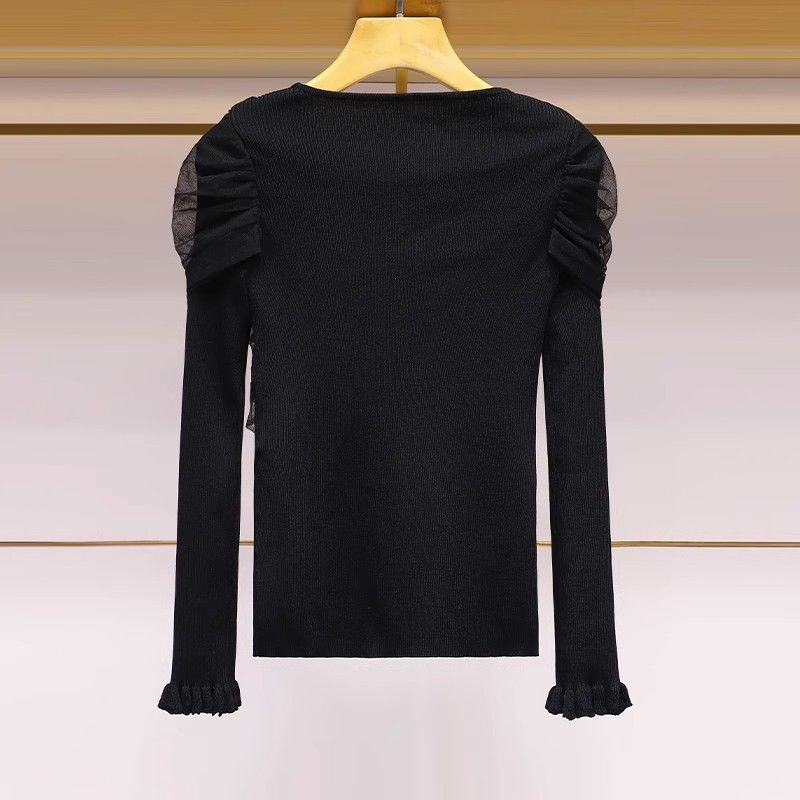 Áo sweater Dáng Ôm Đính Nơ Thời Trang Mùa Thu 2023 Cho Nữ