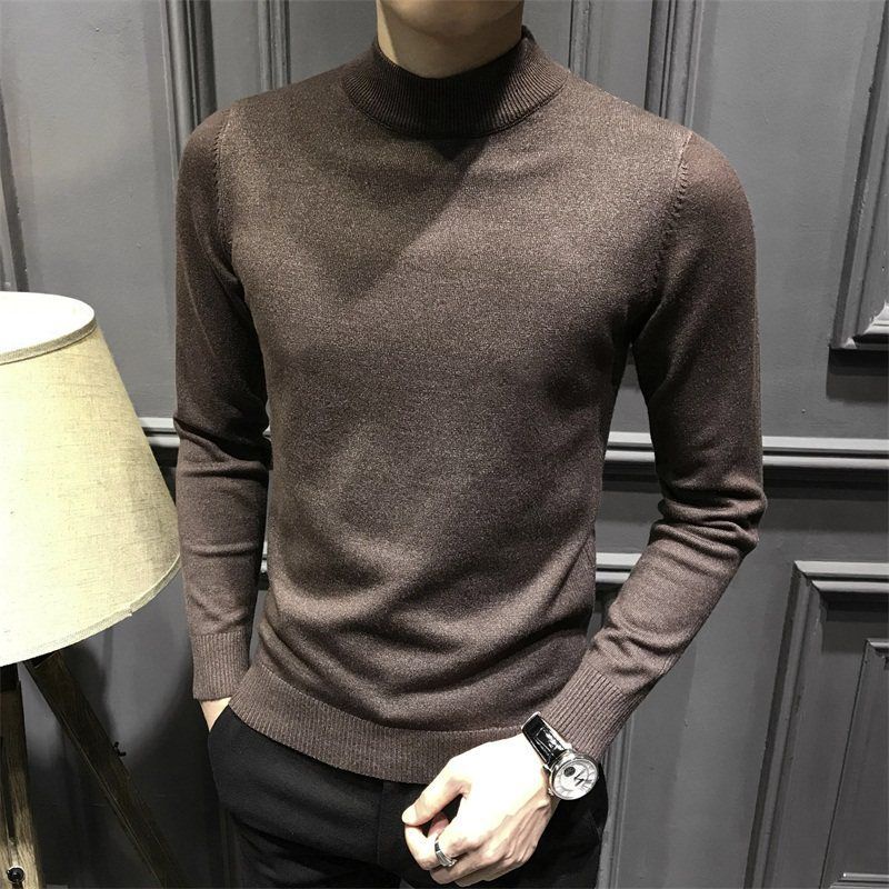 Áo sweater Tay Dài Cổ Lọ Màu Sắc Đơn Giản Cho Nam