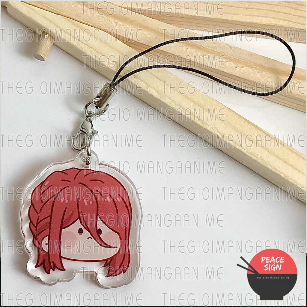 Móc dây treo điện thoại BLUE LOCK ver FACE CHIBI mica acrylic móc khóa anime bóng chuyền nagi chigiri isagi bachira
