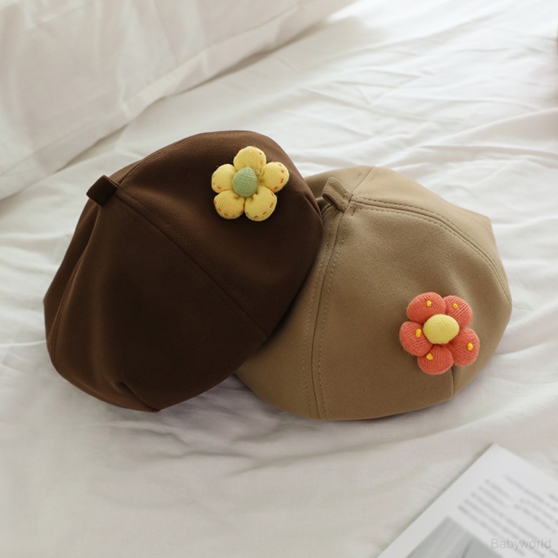 Mũ Nồi Họa Sĩ Đính Hoa Ngọt Ngào Cho Bé Gái