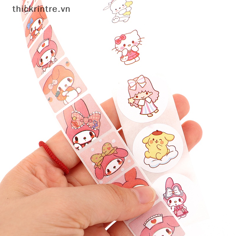 SANRIO Cuộn 500 Miếng Dán Trang Trí Hình kuromi hello kitty Dễ Thương vn