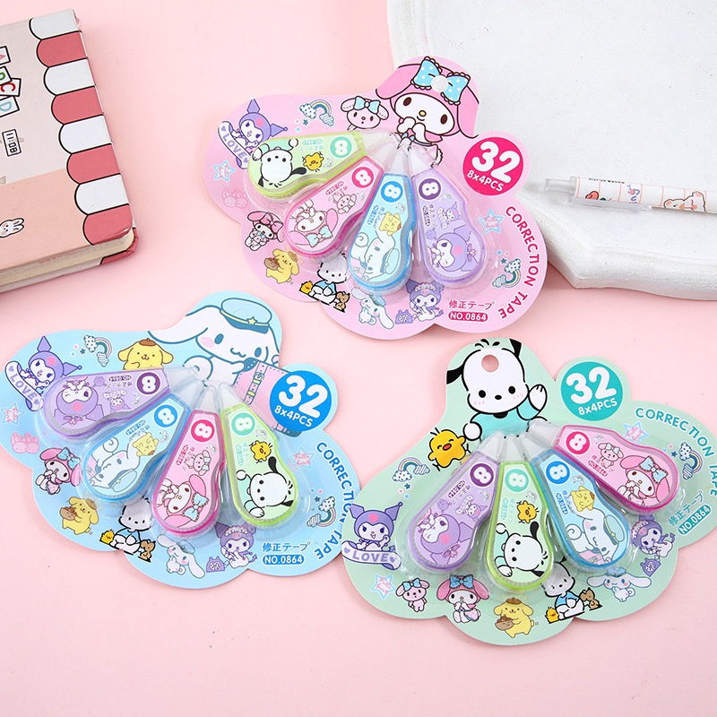 Bút Xóa Kéo Nhỏ 32m Họa Tiết Hoạt Hình Dễ Thương wj451