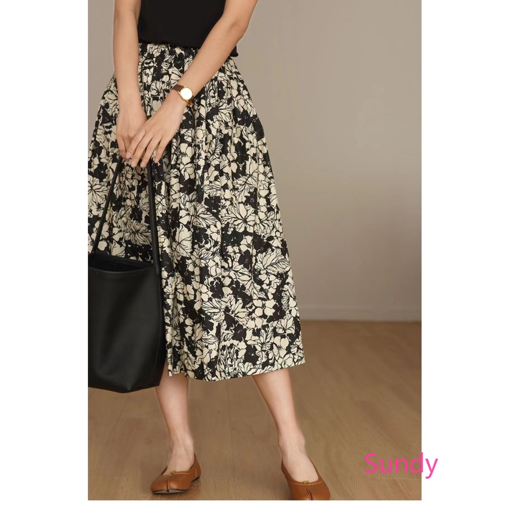 Chân Váy Hoa Vải cotton Cỡ Lớn Thời Trang Xuân Thu Cho Nữ