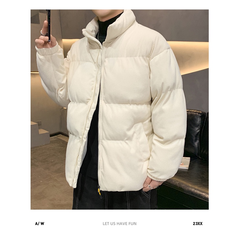 Áo Khoác Tay Dài Màu Trơn Giữ Ấm Mùa Đông Thời Trang Đơn Giản Dành Cho Nam