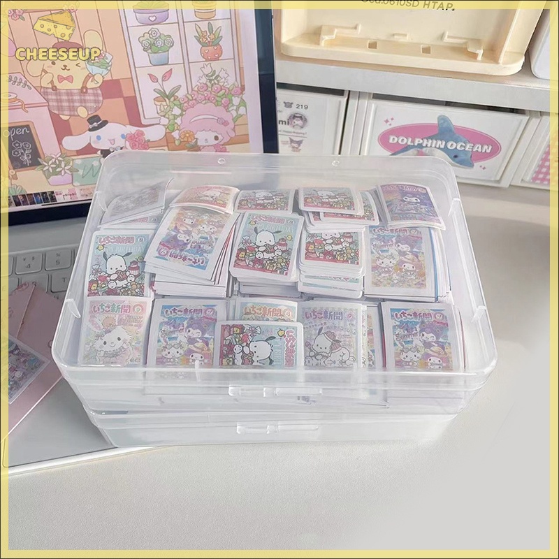 Phô Mai Pho Mát| Set 100 Tấm Áp Phích Dán Hoạt Hình cinnamoroll hello kitty kuromi my melody pompompurin pochacco Dễ Thương Làm Quà Sinh Nhật Cho Bé Gái Mới