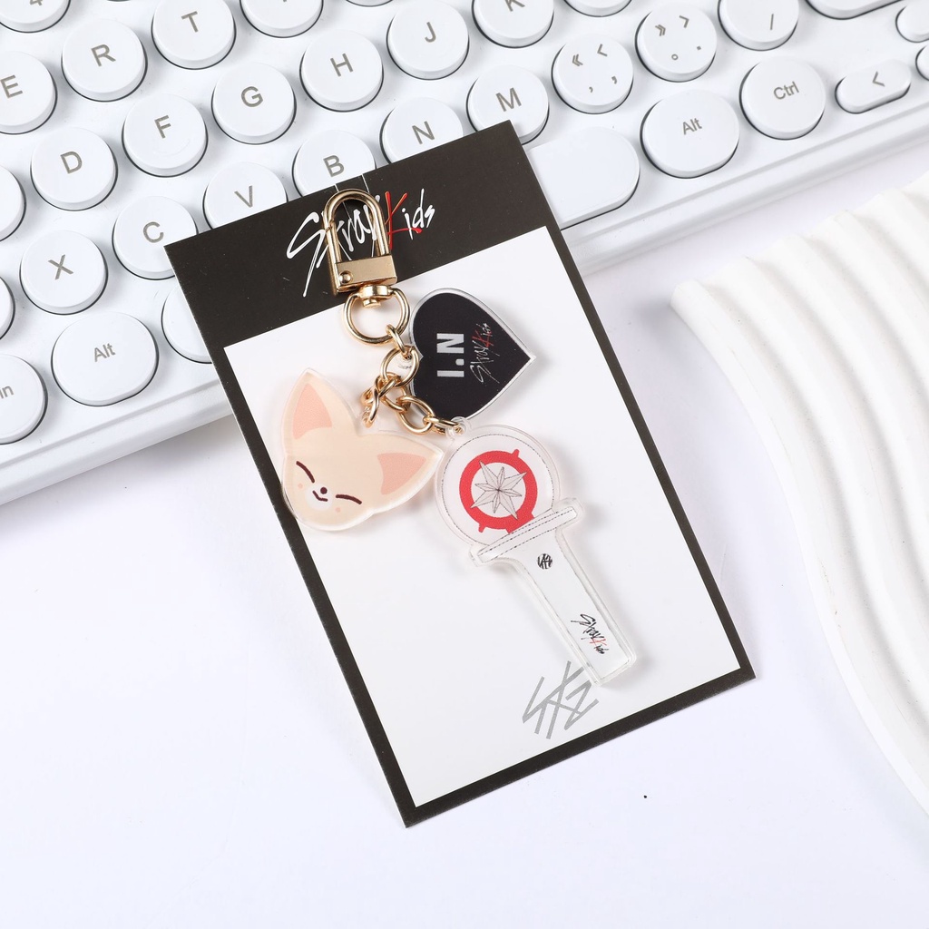 Kpop skz 3 Chiếc Móc Khóa acrylic Túi