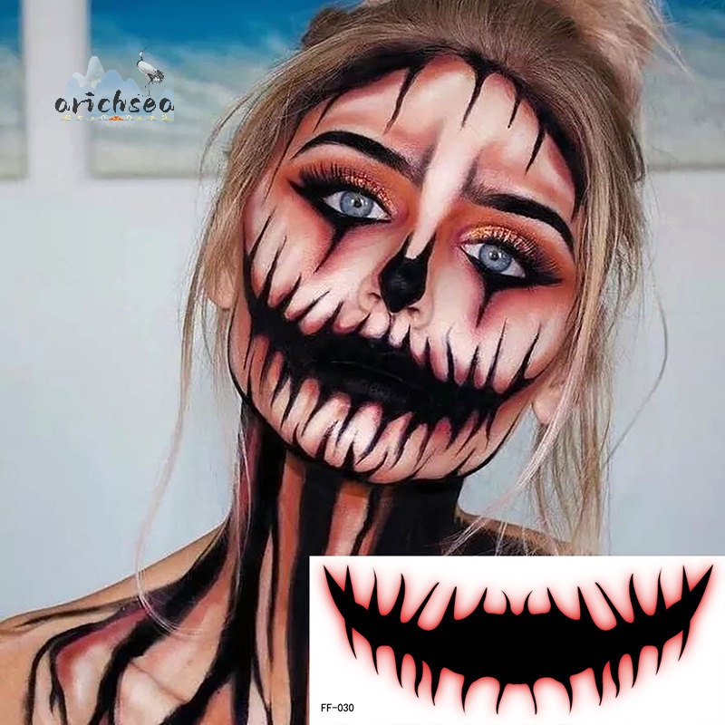 Hình Xăm Dán Vết Máu Kinh Dị Chống Nước Trang Trí halloween