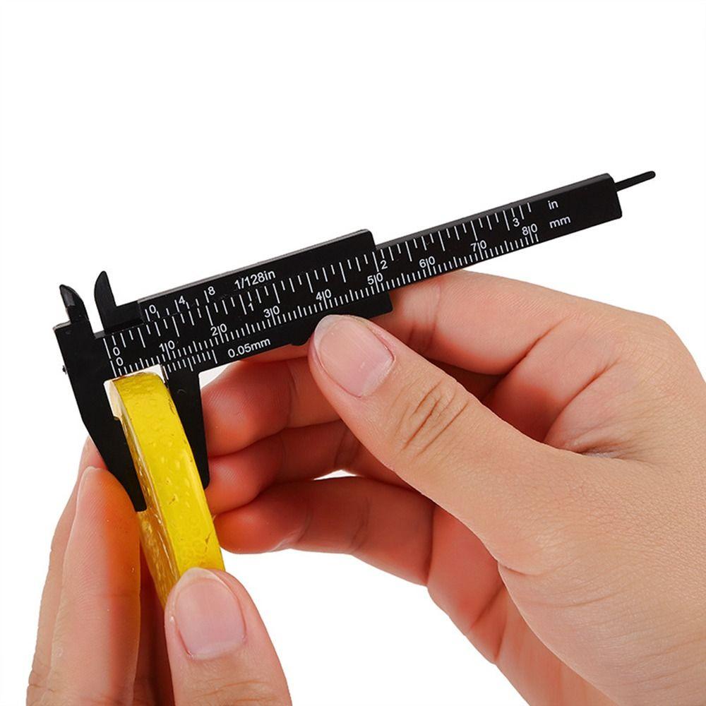 Muvako Set 5 Thước Cặp Kẹp mini 6inch 150mm Bằng Nhựa Màu Đen
