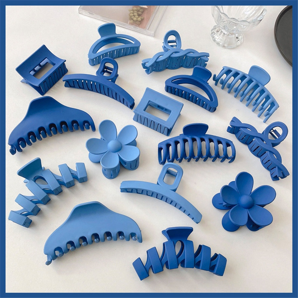 Manyue Kẹp Tóc Hình Cá Mập Xanh Dương Phong Cách Hàn Quốc Cao Cấp