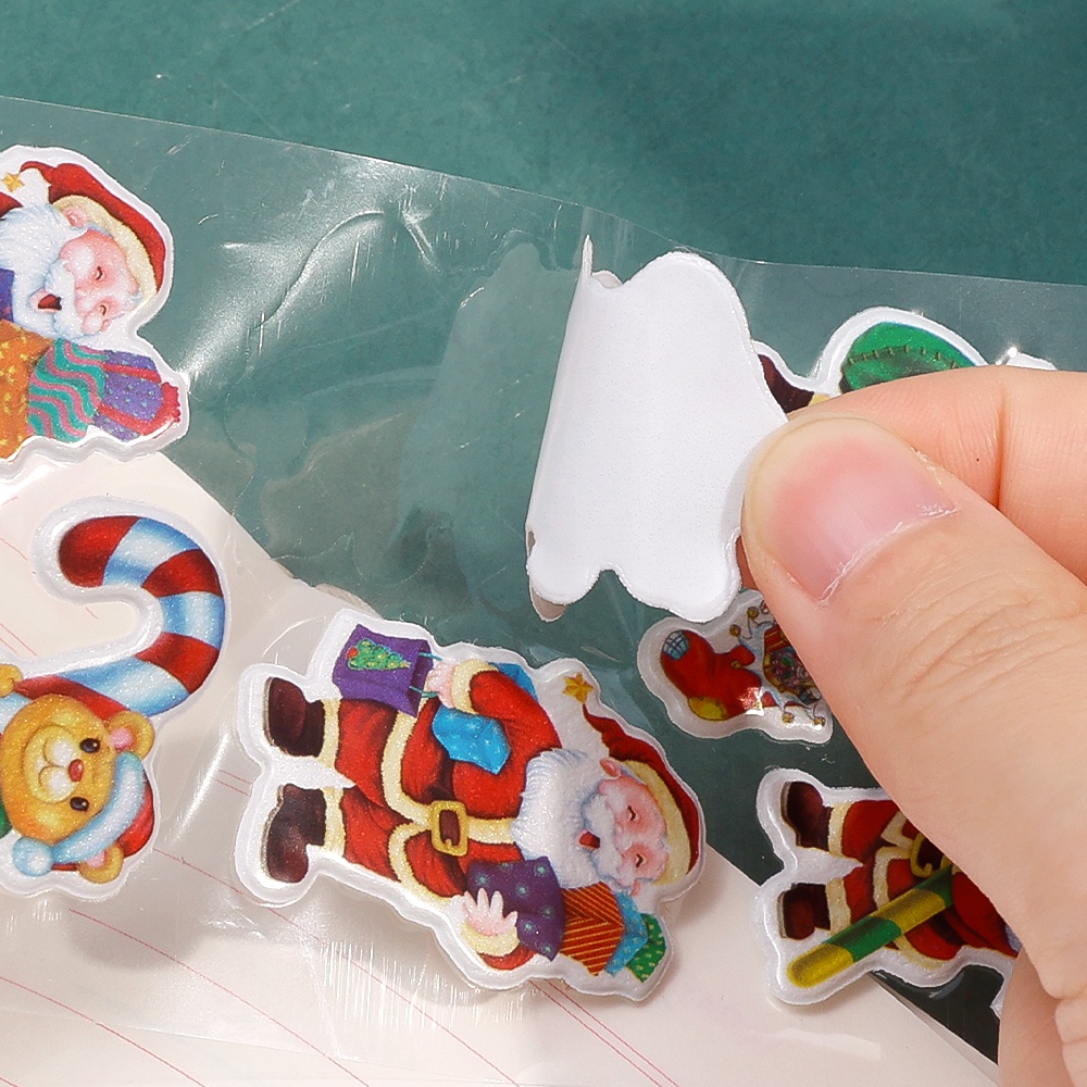 Đề Can 3d Hình Ông Già Noel Hoạt Hình Dùng Để Trang Trí diy