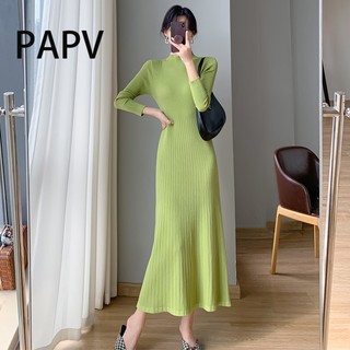 Papv Thời Trang Váy Dệt Kim Cổ Cao Nửa Cổ 5815 #
