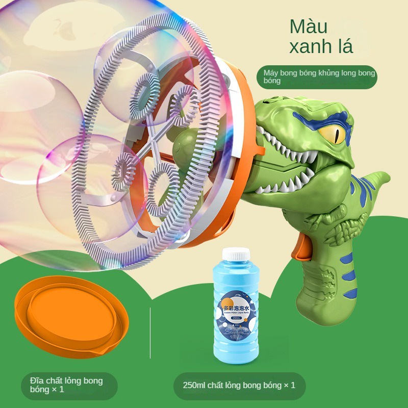 Máy Thổi Bong Bóng Tự Động Hình Khủng Long Dễ Thương