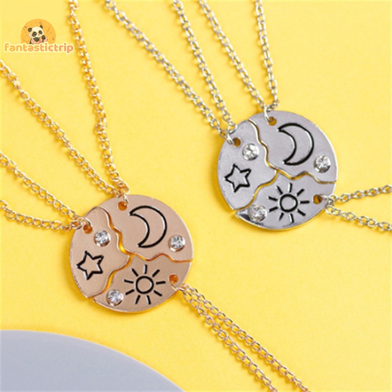 Set 3 Vòng Cổ Choker Mặt Trời Mặt Trăng Ngôi Sao Thời Trang Mới 2023 Cho Bạn Thân Mãi Mãi bff Cho Nam Và Nữ