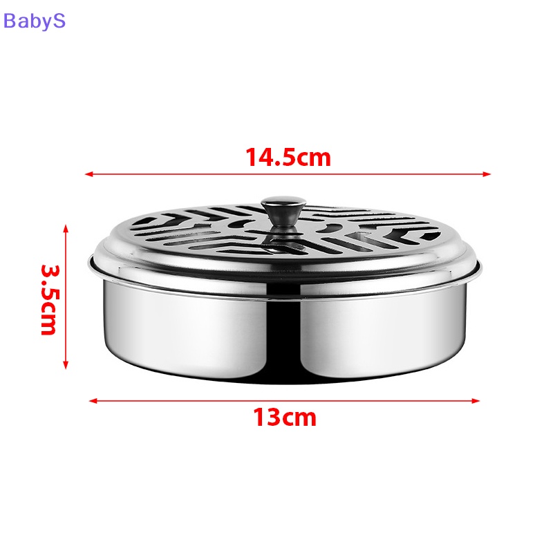 Khay Tròn Bằng Thép Không Gỉ Đựng Nhang Muỗi Cho Bé vn