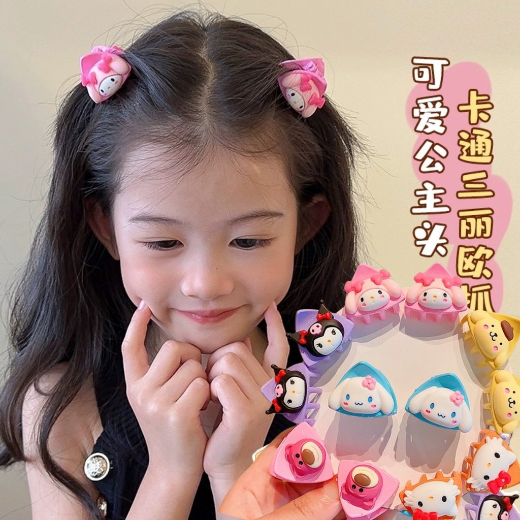 Sanrio Kẹp Tóc mini Hình kuromi mymelody cinnamoroll kawaii Dễ Thương Hợp Thời Trang Cho Bé