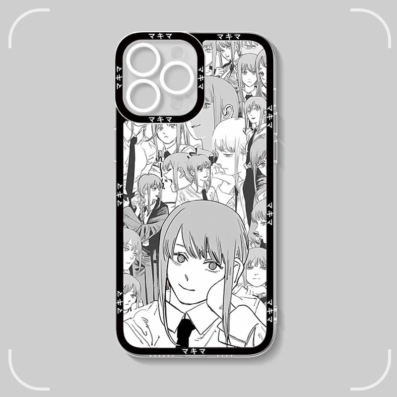 Ốp lưng iphone cạnh vuông Makima Anime Chainsaw Man manga 8plus/x/xs/11/12/pro/max/plus/promax