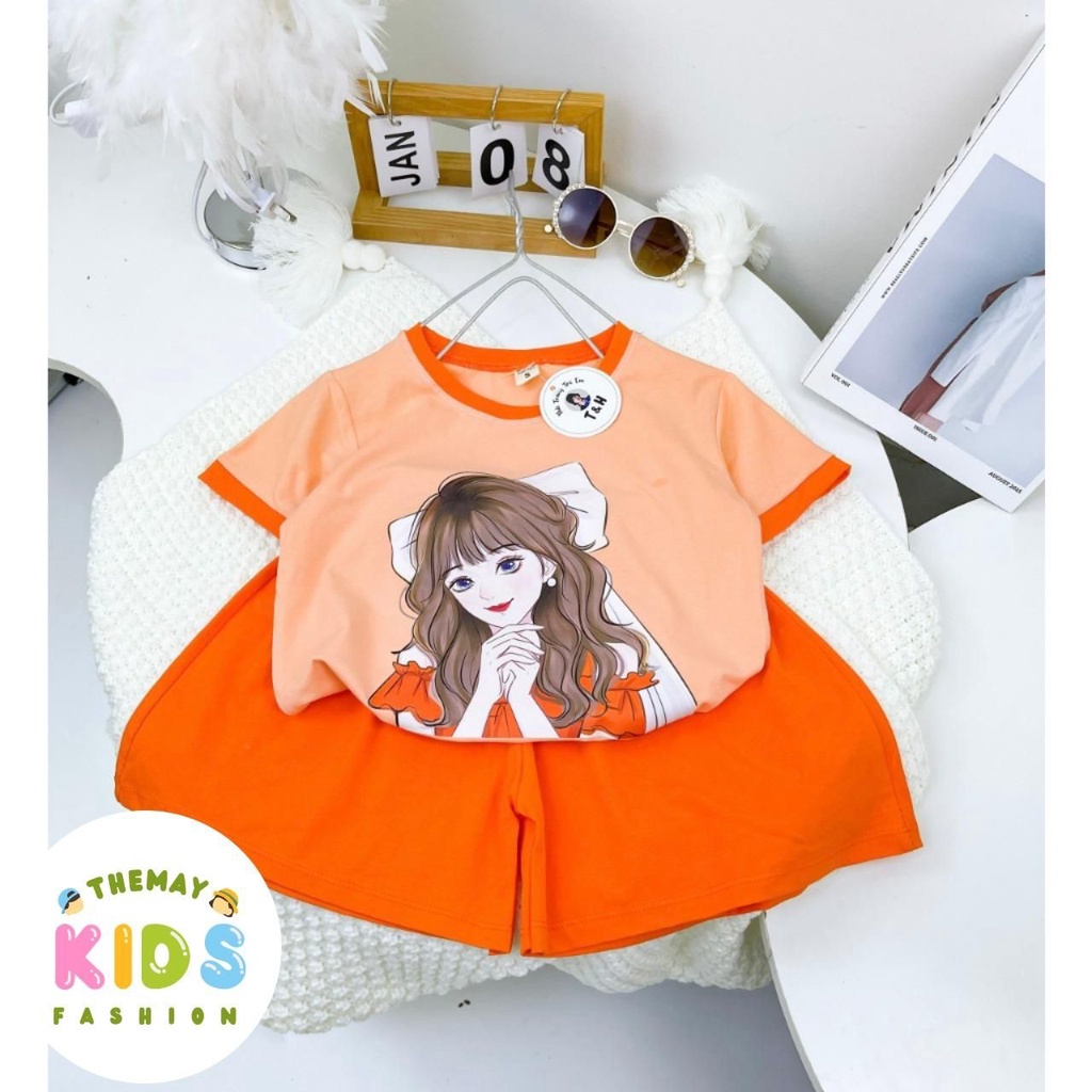 Đồ bộ bé gái quần đùi phối