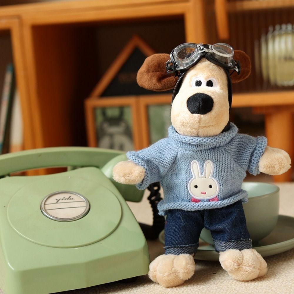 Mmluck Đồ Chơi Cún Nhồi Bông 23cm Mặc Áo Len Kẻ Sọc Màu Trơn Hoạt Hình wallace & gromit 23cm