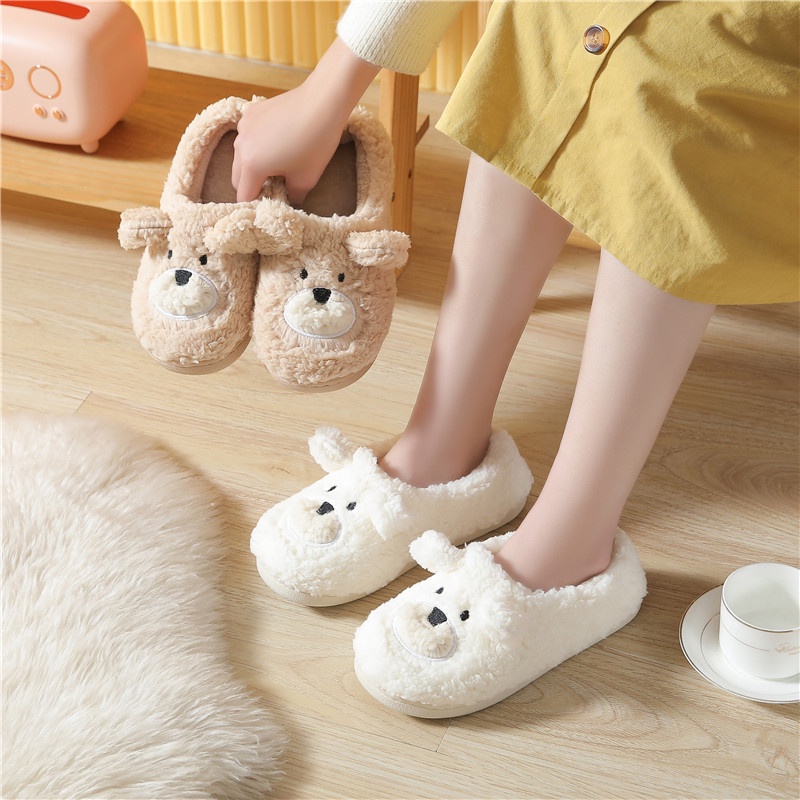 🤩Dép Bông Đi Trong Nhà Chống Trượt Họa Tiết Hoạt Hình Dễ Thương